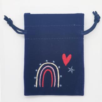 Knitted Velvet Drawstring Bags - Reusable Gift Bags, Custom Logo Fabric Pouches for Packaging, Travel, Jewelry Storage 