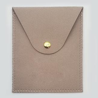 Vertical Envelope Pouch Soft Touch Suede Texture PU leather Envelope Pouch Snap Button Storage Bag  