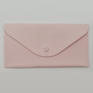 Snap Button Storage Bag PU Leather Envelope Pouch  Soft Leather Accessory Case Minimalist Travel Organizer