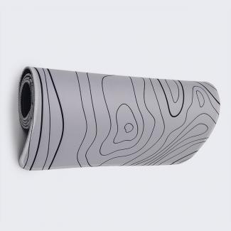 Contour Line Desk Mat – Large Roll-up Mouse Pad for Office & Gaming